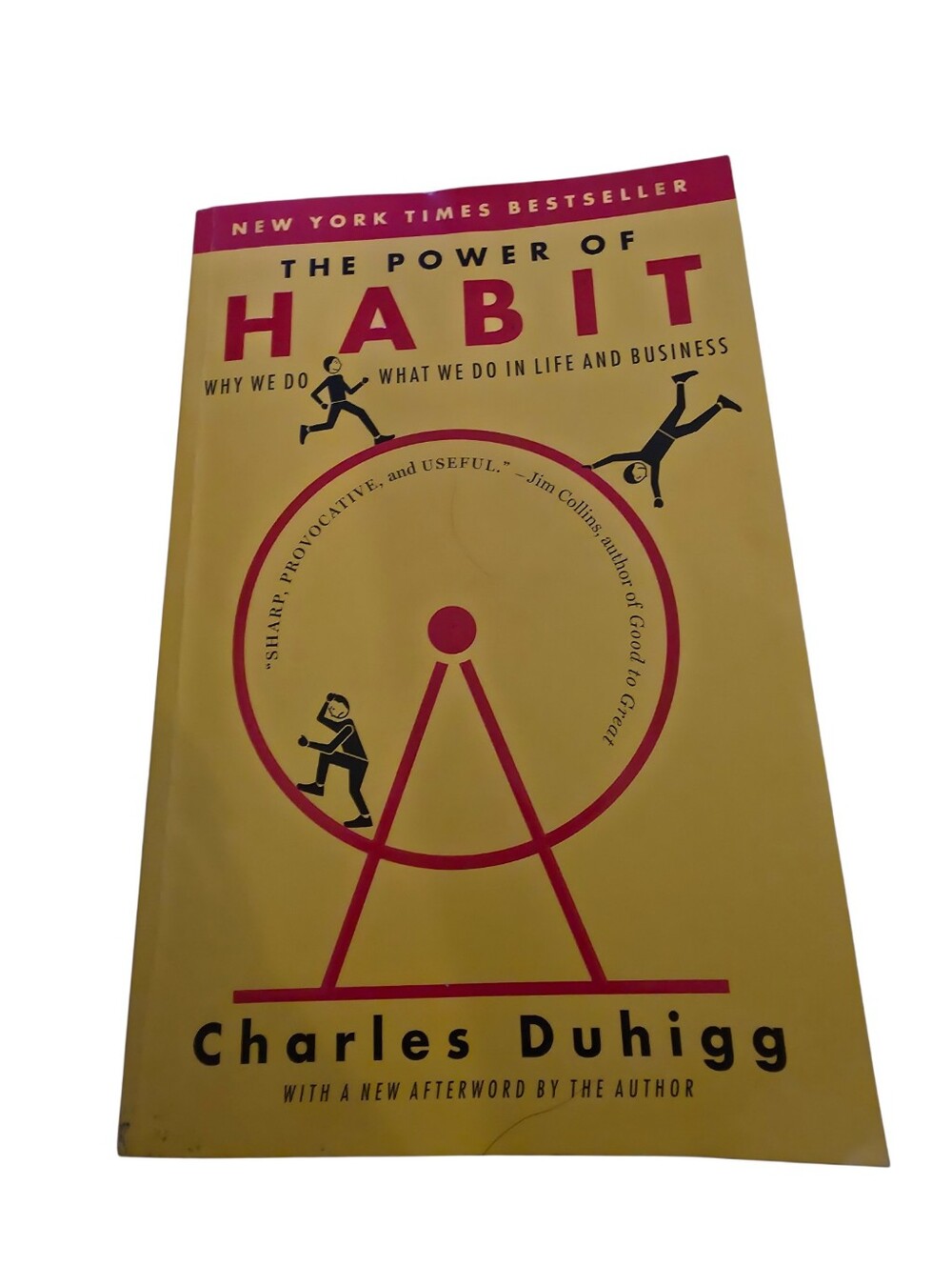 The Power of Habit by Charles Duhigg - Yellow & Maroon Paperback